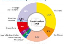 Abbildung Ursachenstatistik Brandschäden 2018 vom Institut für Schadenverhütung und Schadenforschung der öffentlichen Versicherer (IFS)