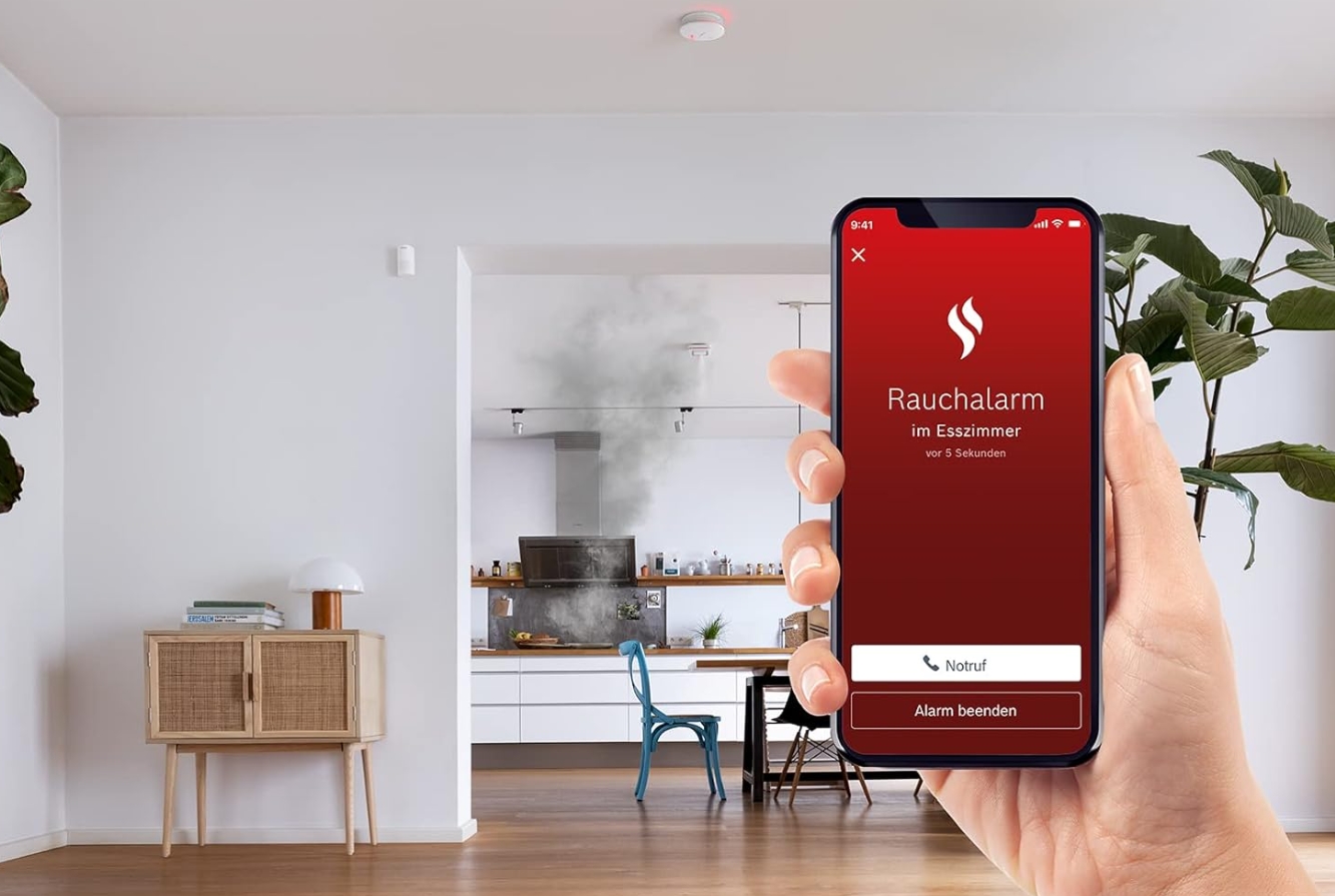 Bosch Smart Home Rauchmelder II App-Steuerung Smartphone Bedienung